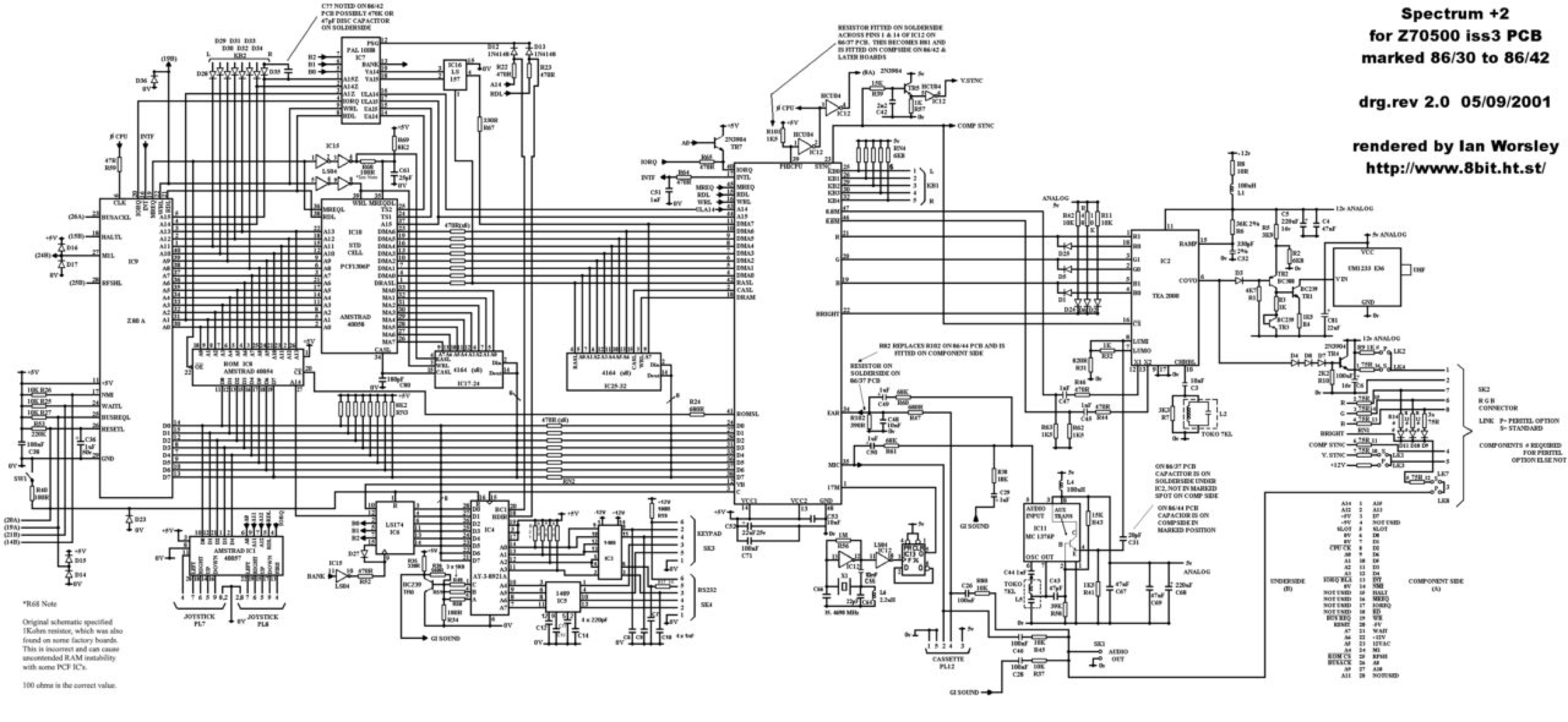 +2A / +2B / +3 — zx spectrum plus 2 schematics